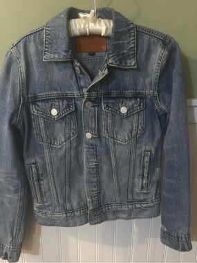 Lucky Brand Distressed Light Blue Denim Jacket